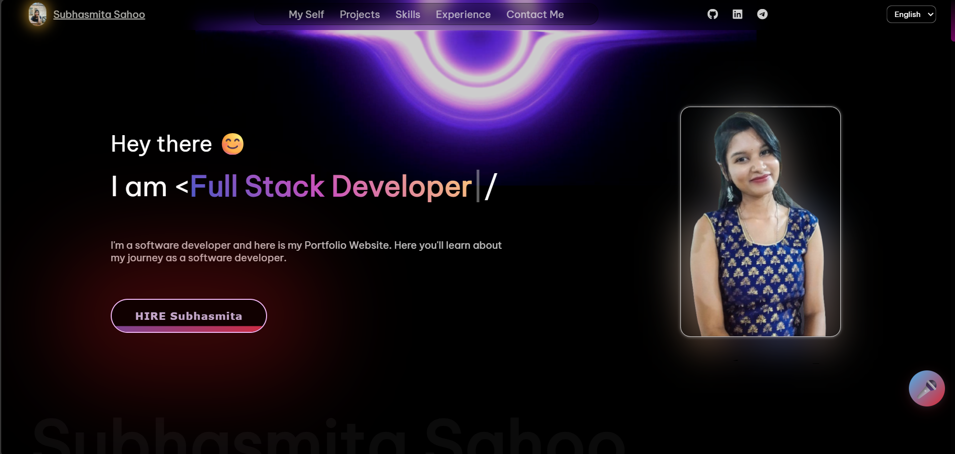 Personal Portfolio β Multilingual & Voice Controlled